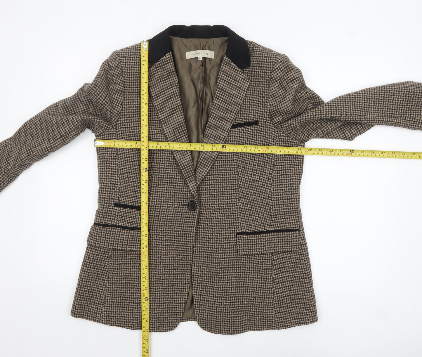 Womens UK Size 14 Gerard Darel Regular Brown Blazer