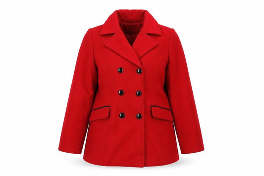 Womens UK Size 16 Debenhams Red Pea Coat