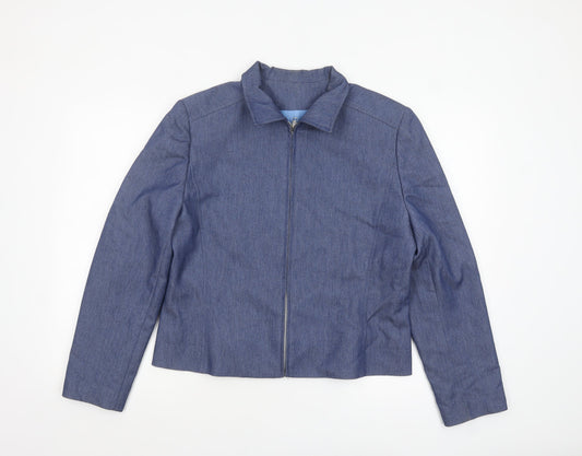Womens UK Size 14 Just Jamie Blue Basic Jacket