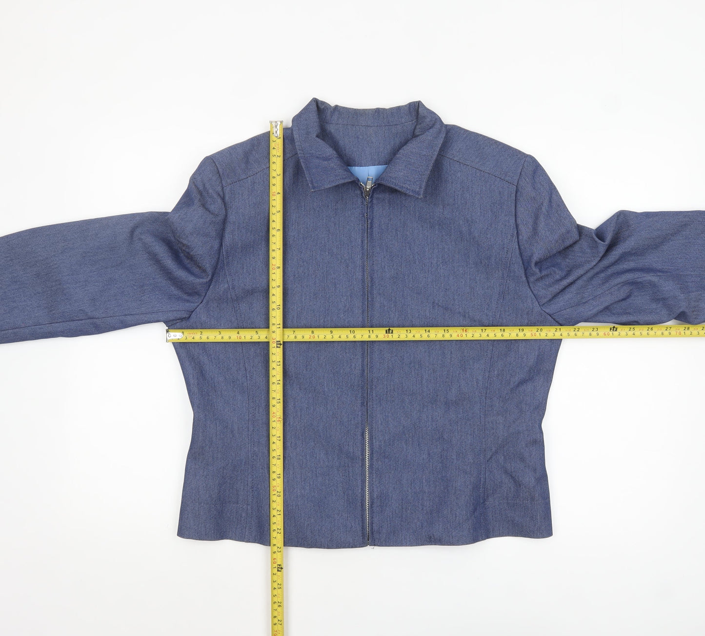 Womens UK Size 14 Just Jamie Blue Basic Jacket