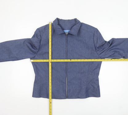 Womens UK Size 14 Just Jamie Blue Basic Jacket