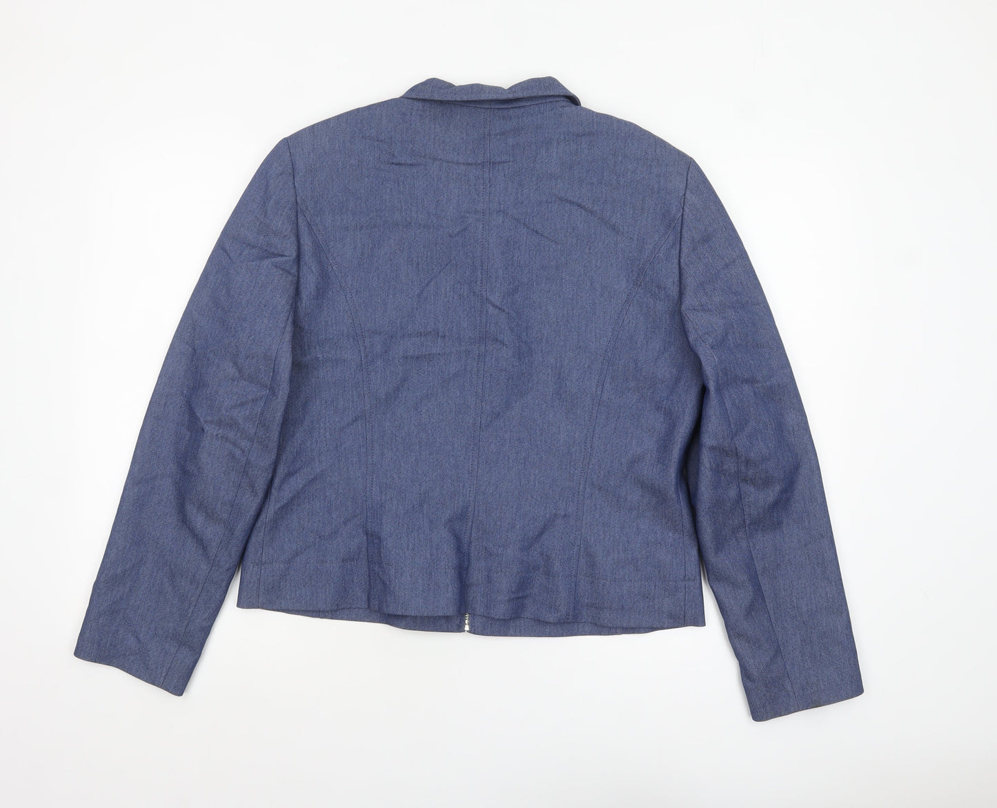 Womens UK Size 14 Just Jamie Blue Basic Jacket