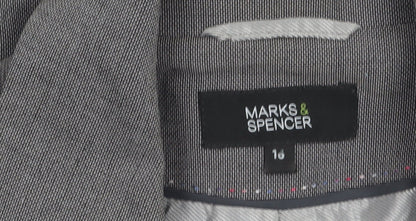 Womens UK Size 16 Marks and Spencer Regular Grey Suit Jacket