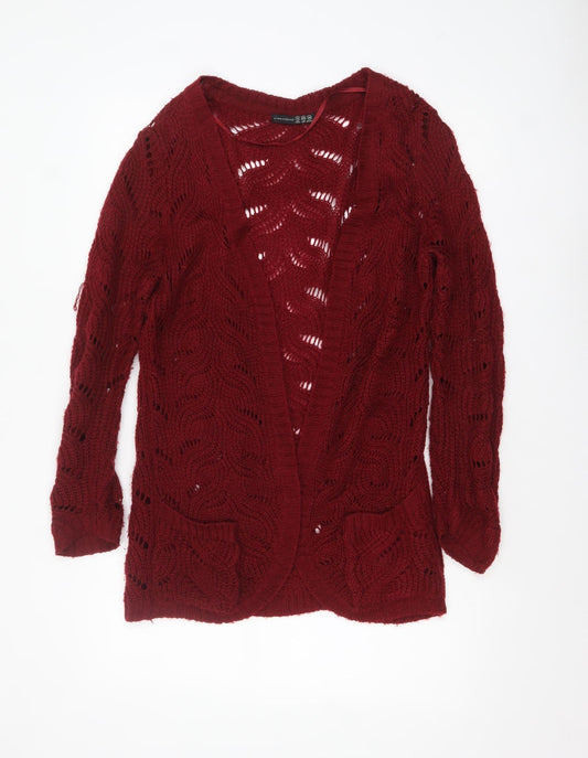 Womens UK Size 12 Atmosphere Red Cardigan Jumper