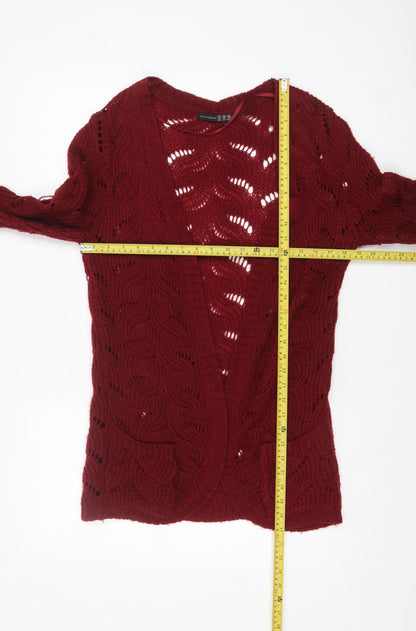Womens UK Size 12 Atmosphere Red Cardigan Jumper
