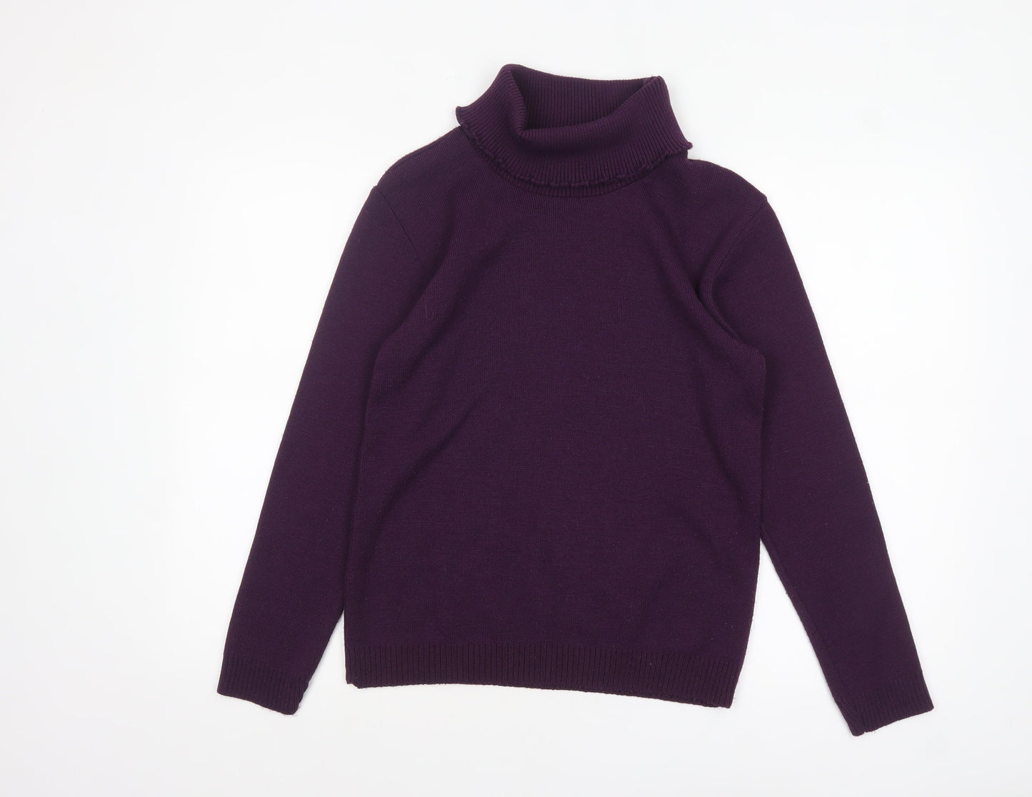 Womens UK Size M Pure & Natural Purple Pullover Jumper