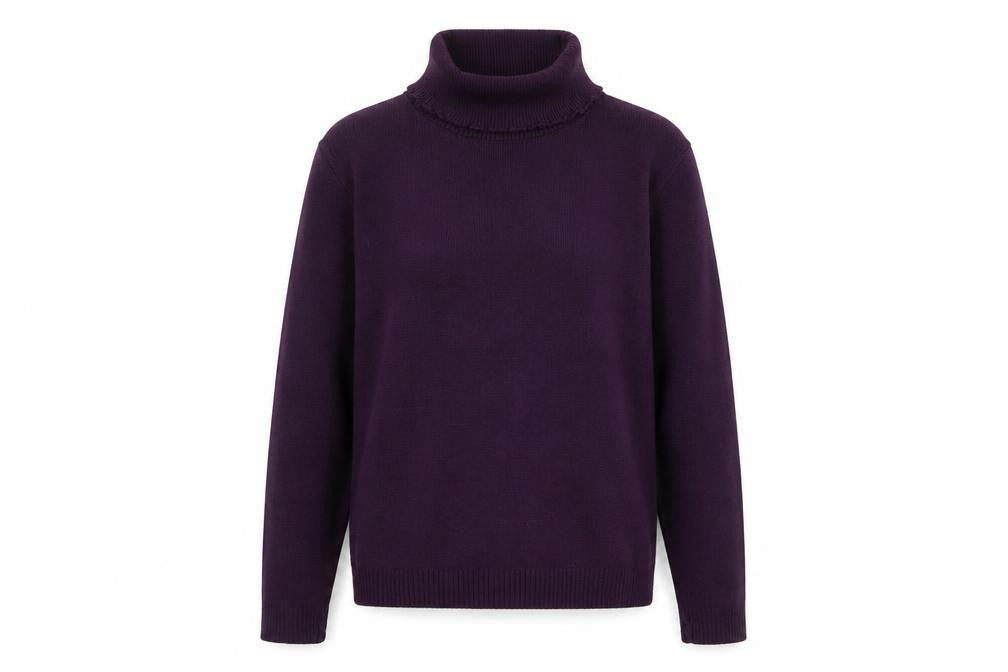 Womens UK Size M Pure & Natural Purple Pullover Jumper