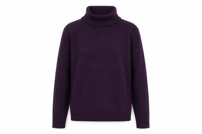 Womens UK Size M Pure & Natural Purple Pullover Jumper