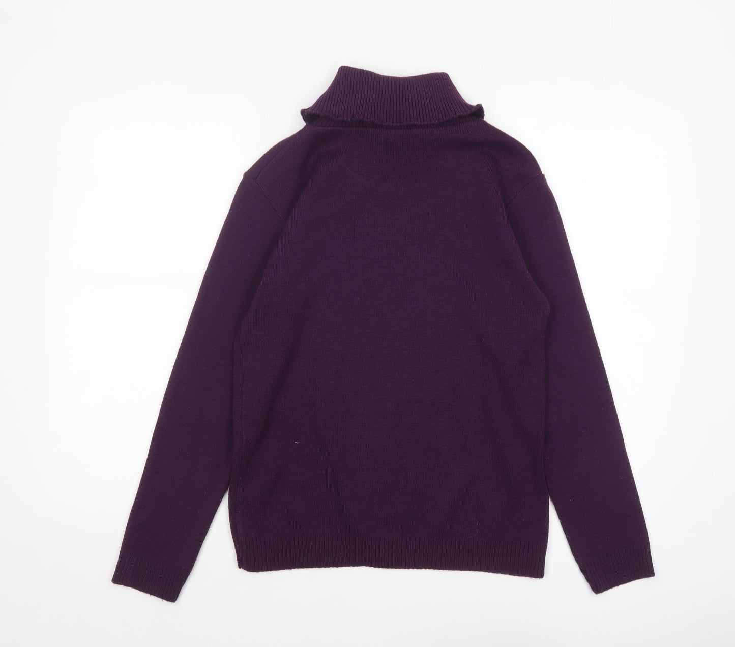 Womens UK Size M Pure & Natural Purple Pullover Jumper