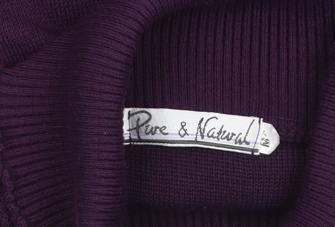 Womens UK Size M Pure & Natural Purple Pullover Jumper