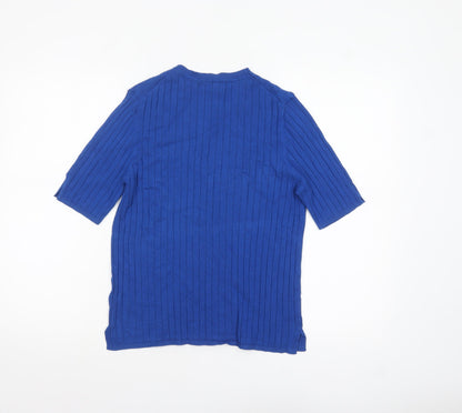 Womens UK Size 16 Marks and Spencer Blue Pullover Jumper