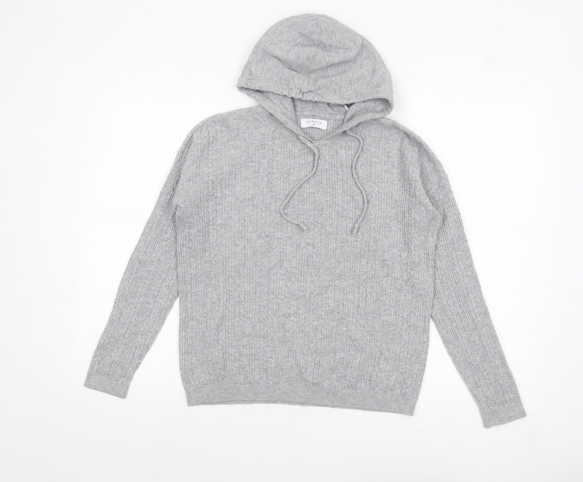 Womens UK Size M Papaya Grey Pullover Jumper