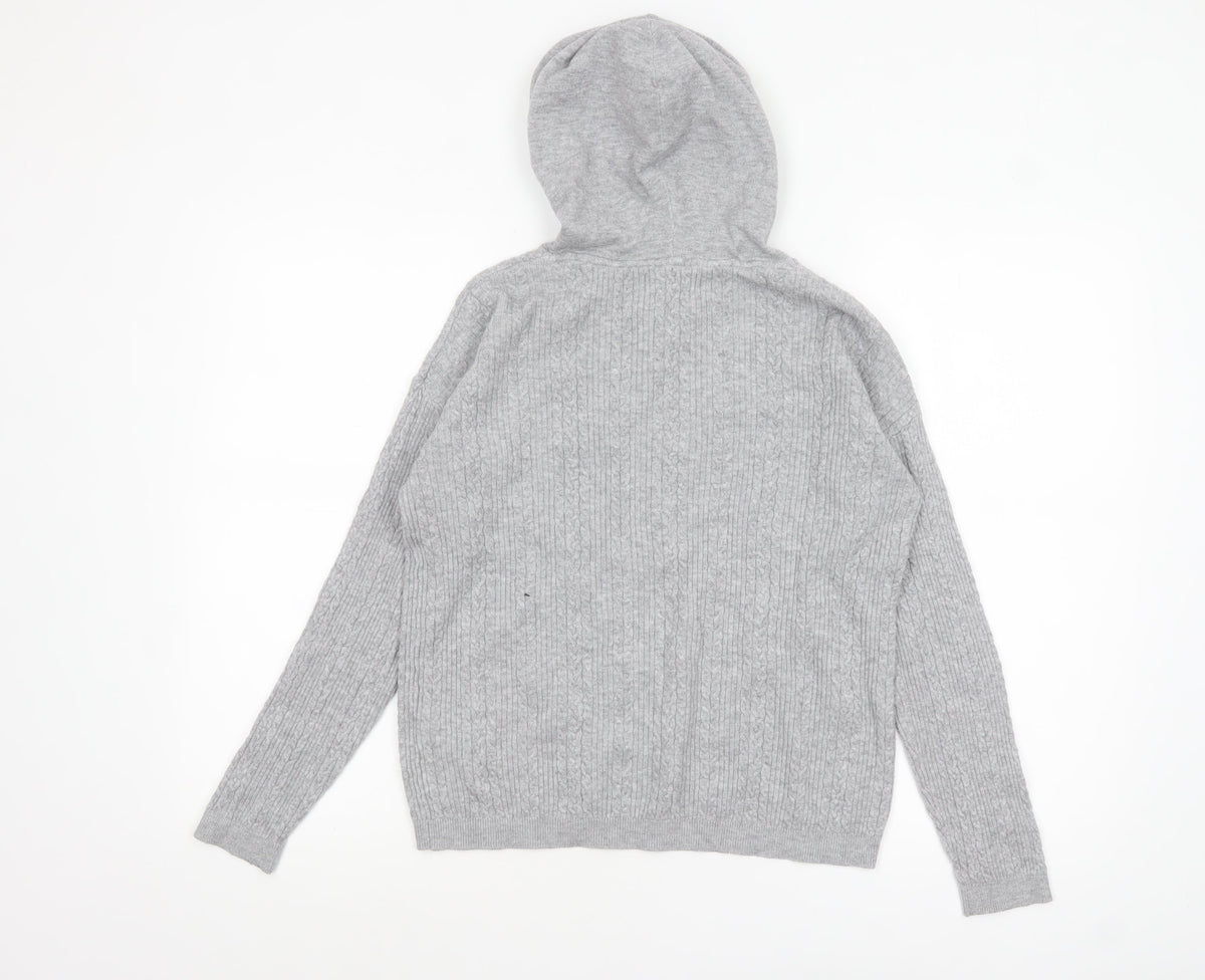 Womens UK Size M Papaya Grey Pullover Jumper
