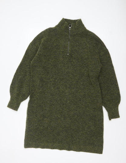 Womens UK Size M Fransa Green Pullover Jumper