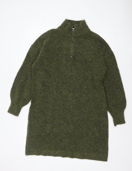 Womens UK Size M Fransa Green Pullover Jumper