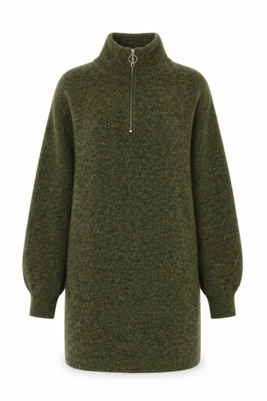 Womens UK Size M Fransa Green Pullover Jumper