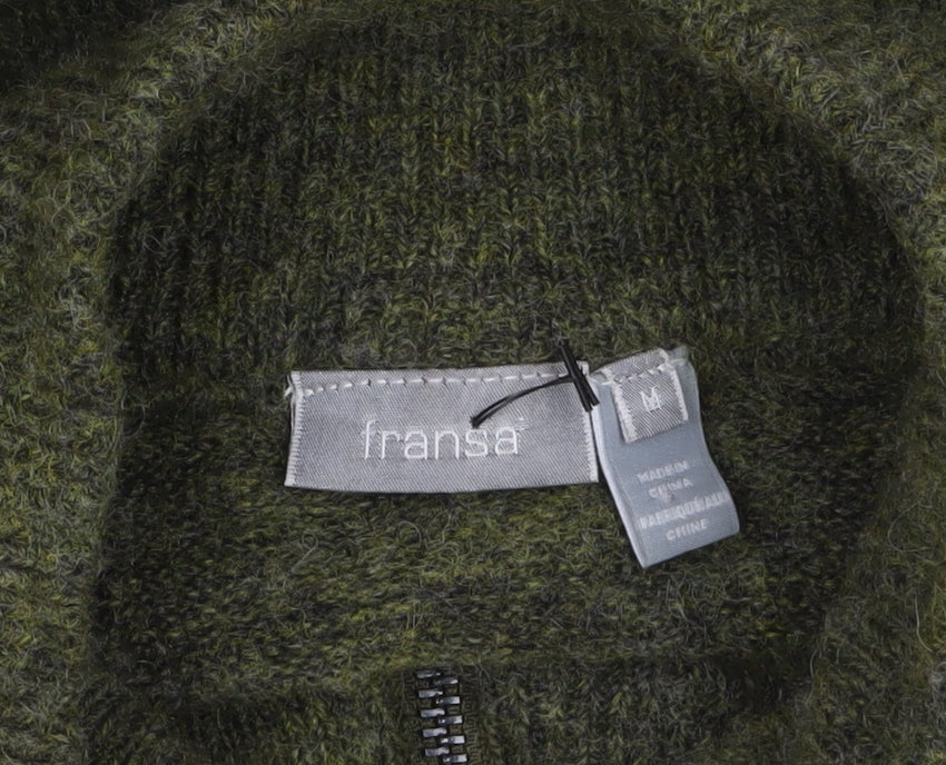 Womens UK Size M Fransa Green Pullover Jumper