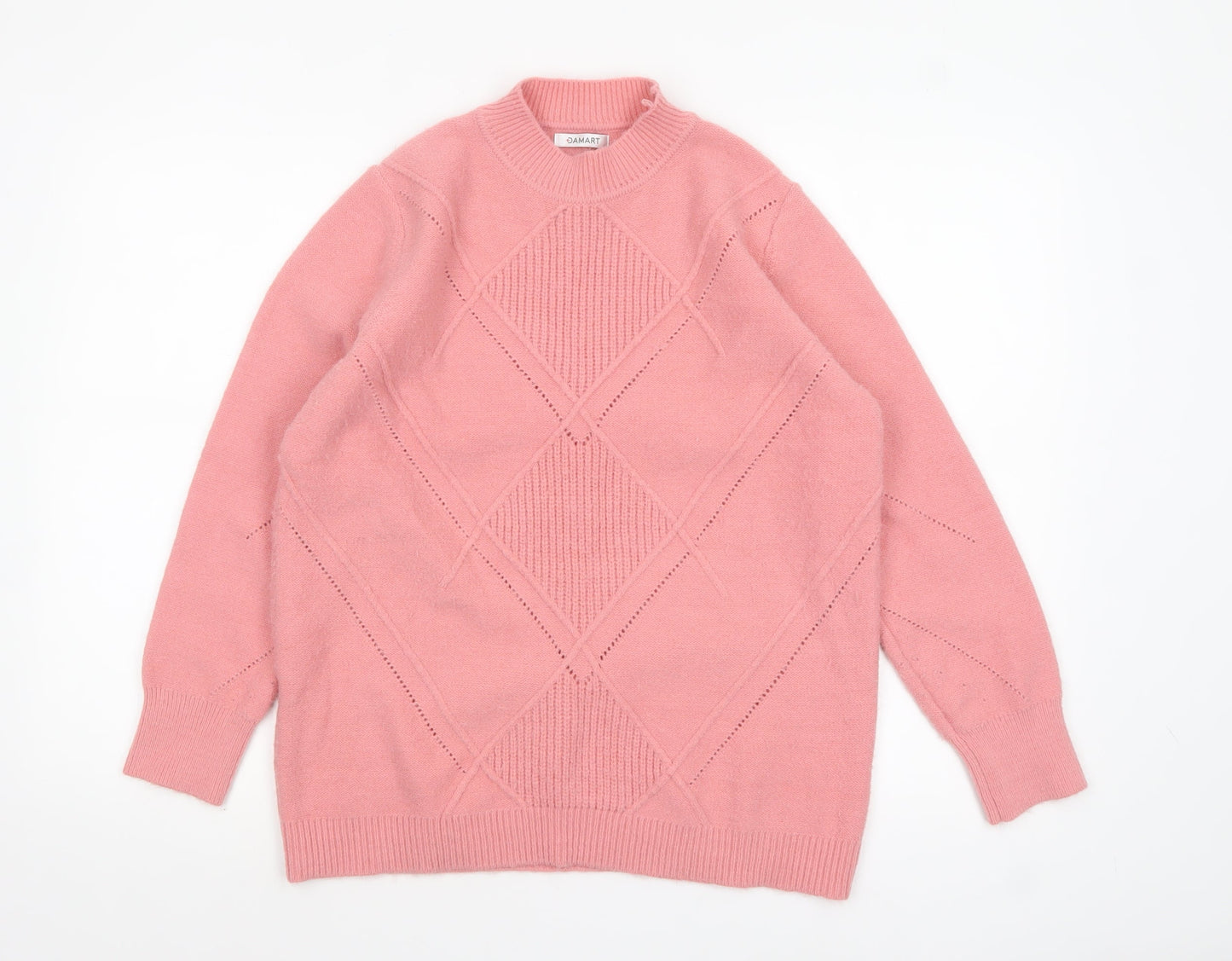 Womens UK Size M Damart Pink Pullover Jumper