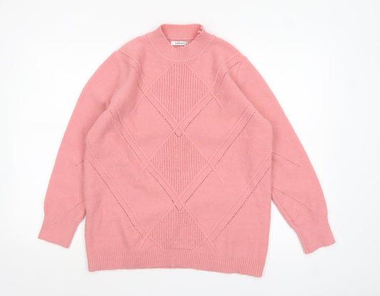 Womens UK Size M Damart Pink Pullover Jumper