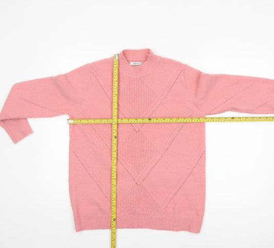 Womens UK Size M Damart Pink Pullover Jumper