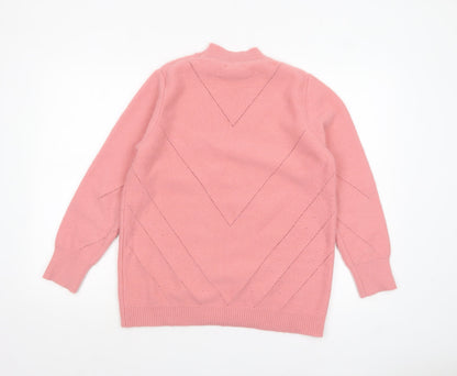Womens UK Size M Damart Pink Pullover Jumper