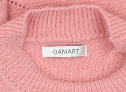 Womens UK Size M Damart Pink Pullover Jumper