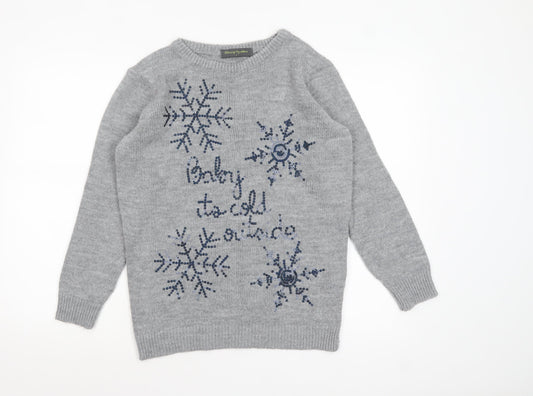 Womens UK Size S Blooming Marvellous Grey Pullover Jumper