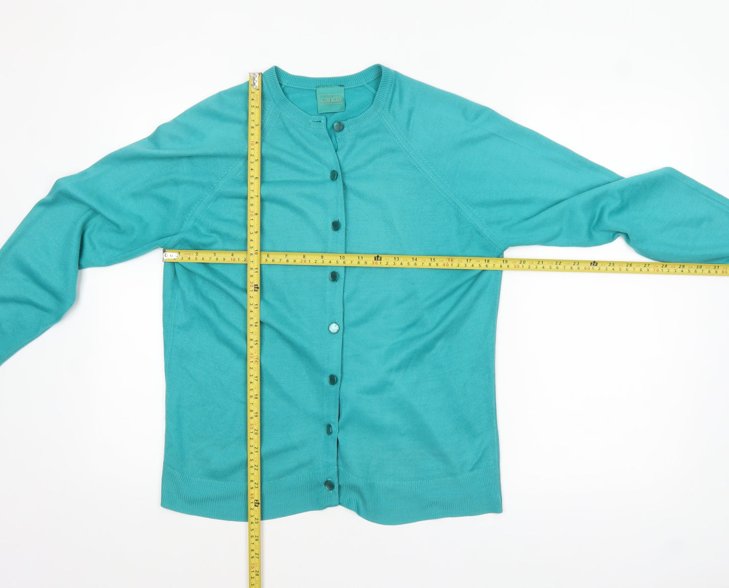 Womens UK Size 16 Canda Green Cardigan Jumper