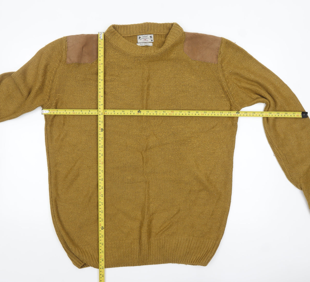 Mens UK Size L NEXT Brown Pullover Jumper