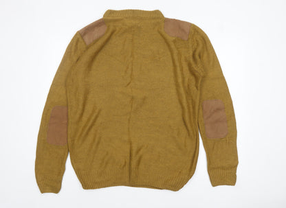 Mens UK Size L NEXT Brown Pullover Jumper