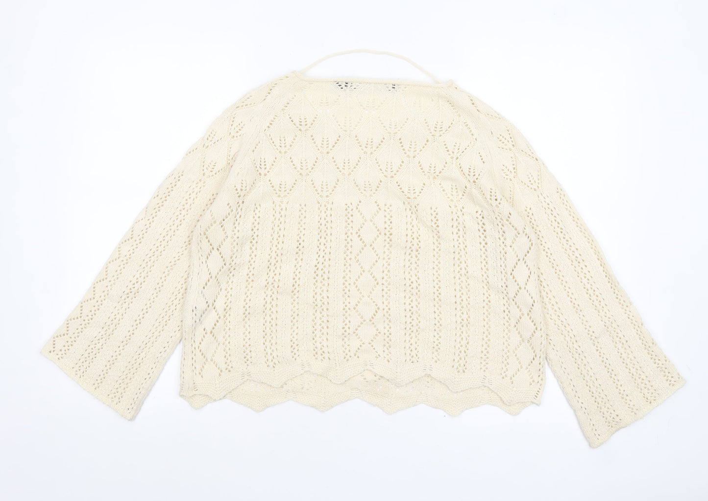 Womens UK Size 12 VERO MODA Ivory Pullover Jumper