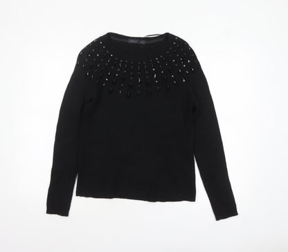 Womens UK Size 10 Marks and Spencer Black Pullover Jumper