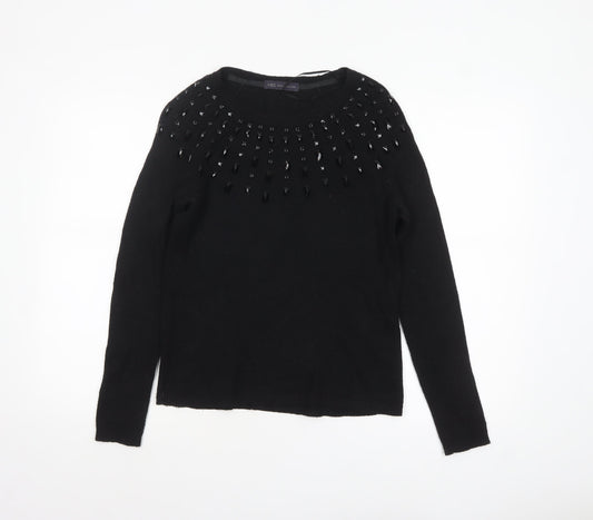 Womens UK Size 10 Marks and Spencer Black Pullover Jumper