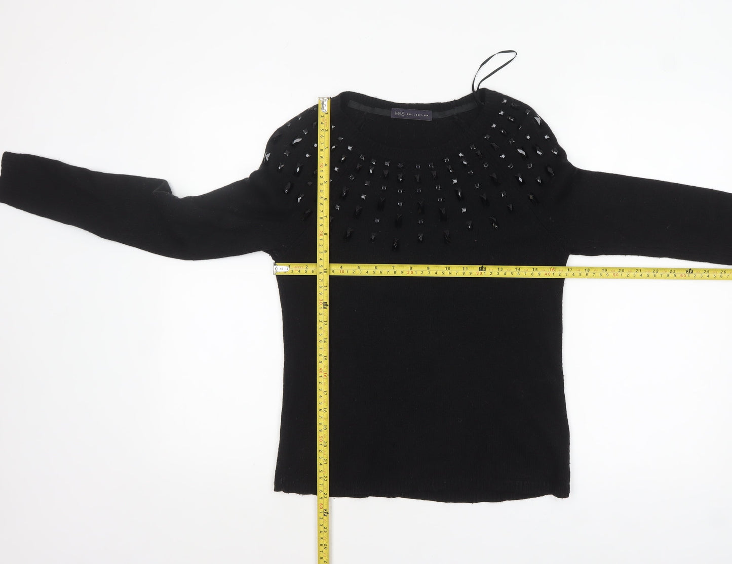 Womens UK Size 10 Marks and Spencer Black Pullover Jumper