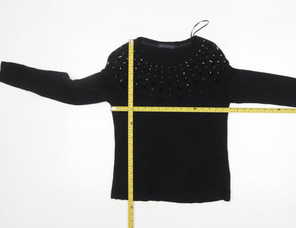 Womens UK Size 10 Marks and Spencer Black Pullover Jumper