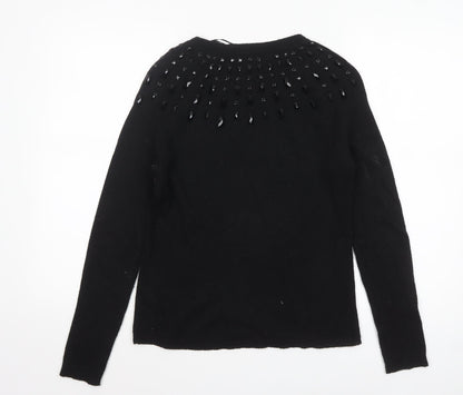 Womens UK Size 10 Marks and Spencer Black Pullover Jumper