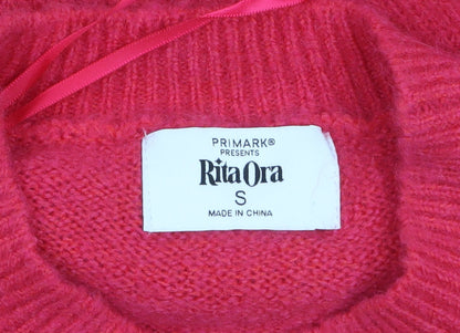 Womens UK Size S Primark Pink Pullover Jumper