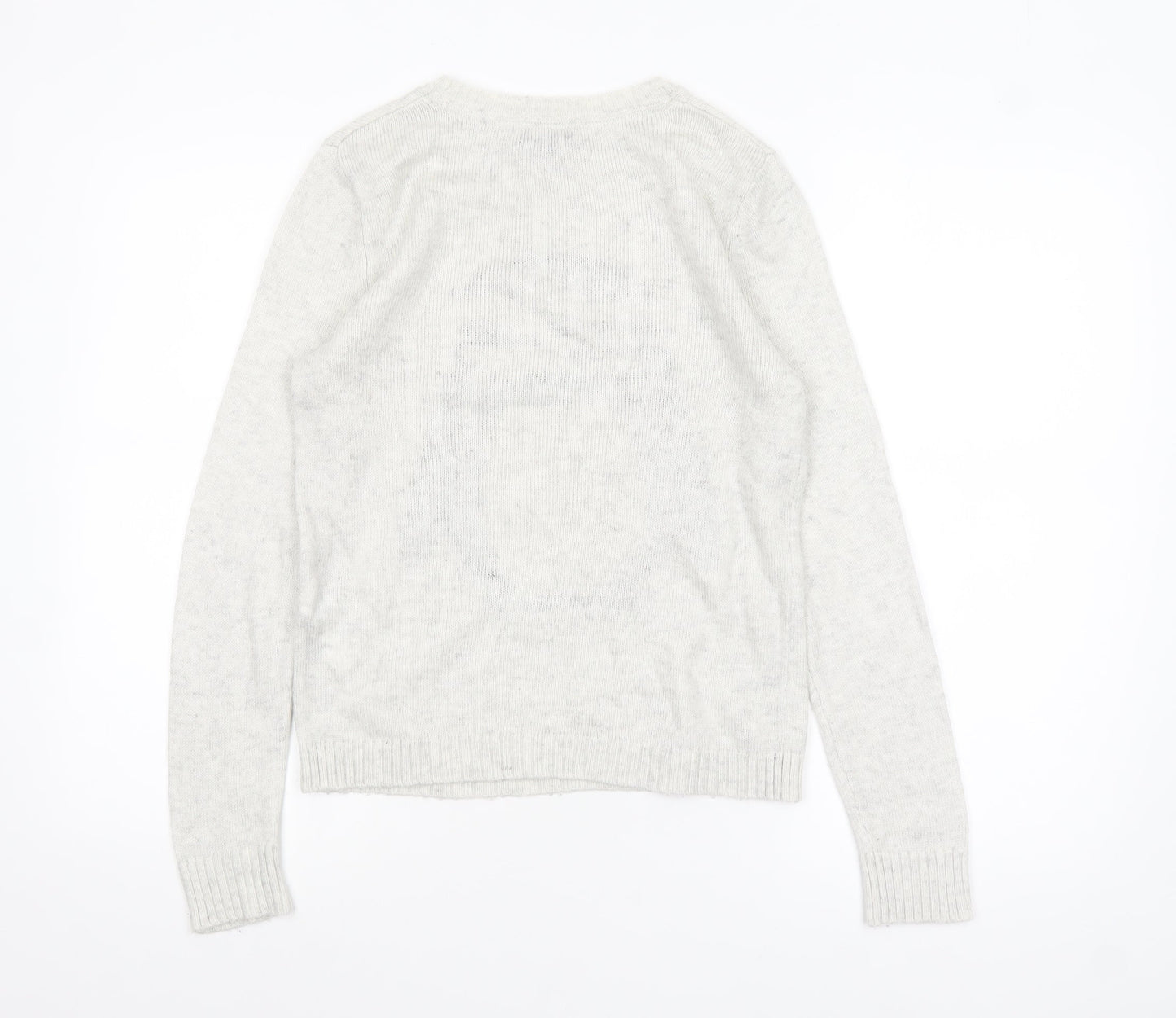 Womens UK Size S FOREVER 21 Grey Pullover Jumper