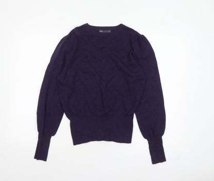 Womens UK Size M Marks and Spencer Purple Pullover Jumper