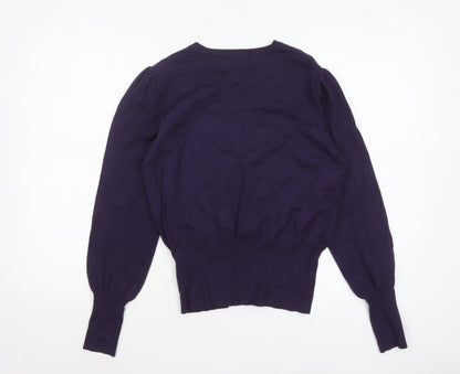 Womens UK Size M Marks and Spencer Purple Pullover Jumper