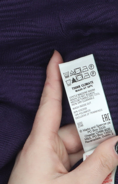 Womens UK Size M Marks and Spencer Purple Pullover Jumper