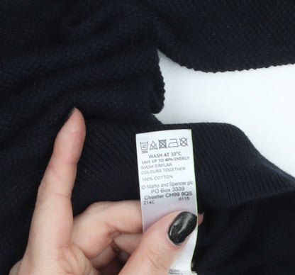 Mens UK Size M Marks and Spencer Black Pullover Jumper