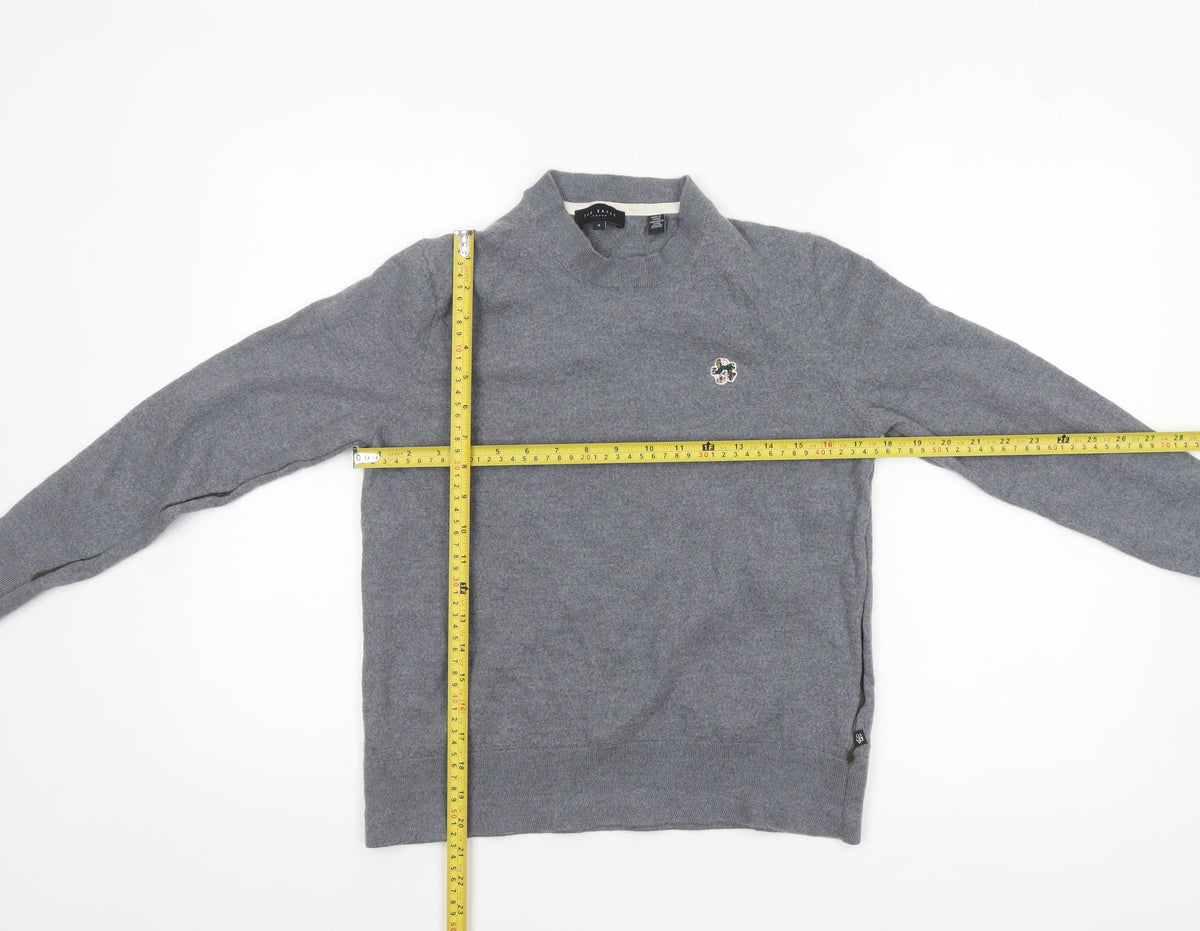 Womens UK Size L Ted Baker Grey Pullover Jumper