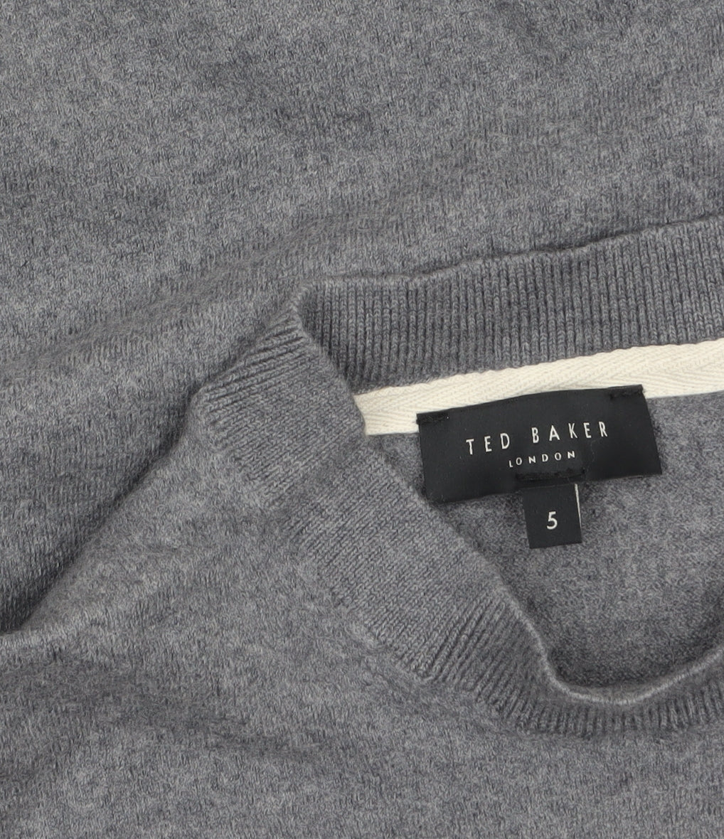 Womens UK Size L Ted Baker Grey Pullover Jumper
