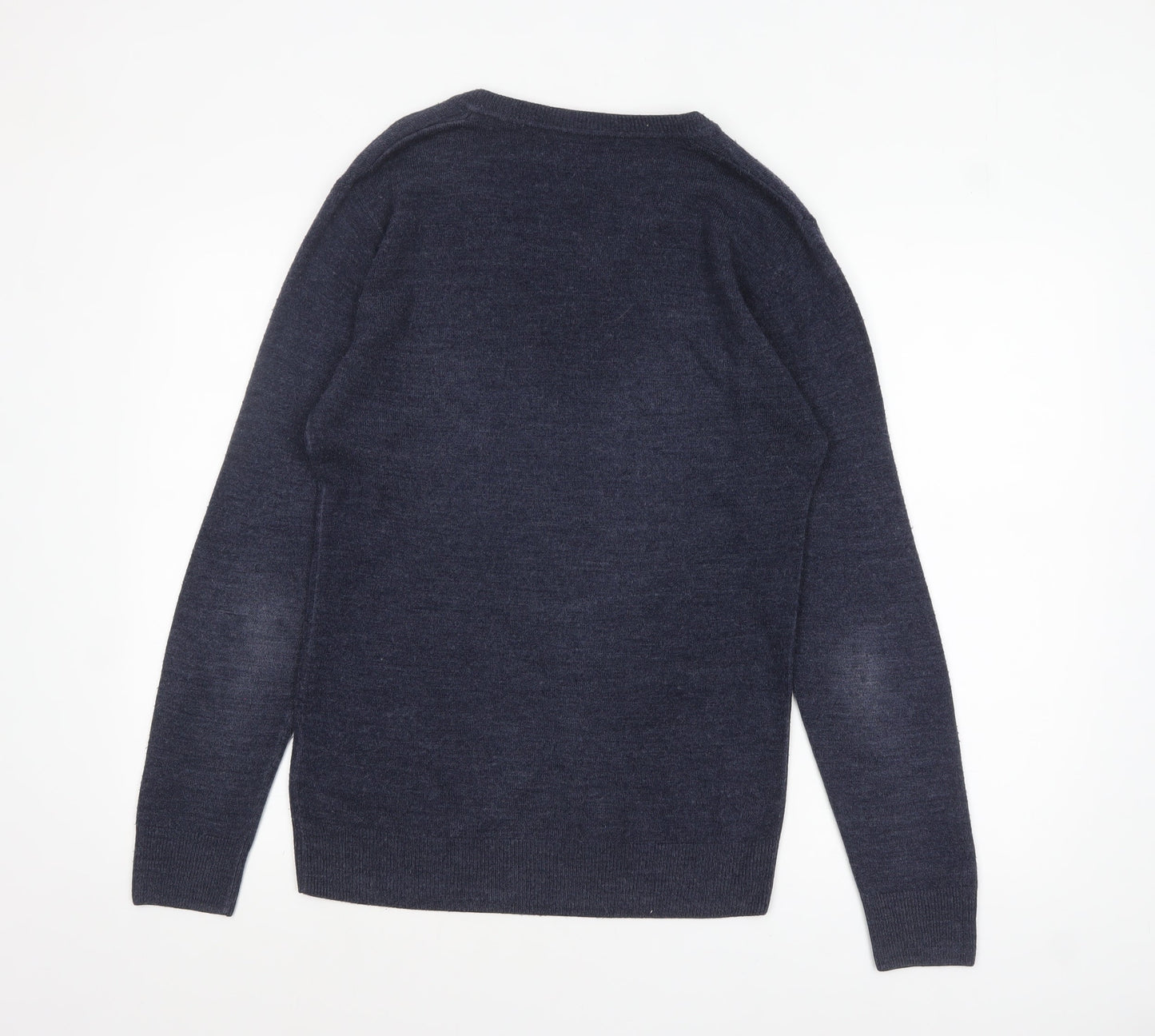 Mens UK Size S Easy Blue Pullover Jumper
