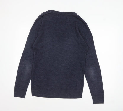 Mens UK Size S Easy Blue Pullover Jumper