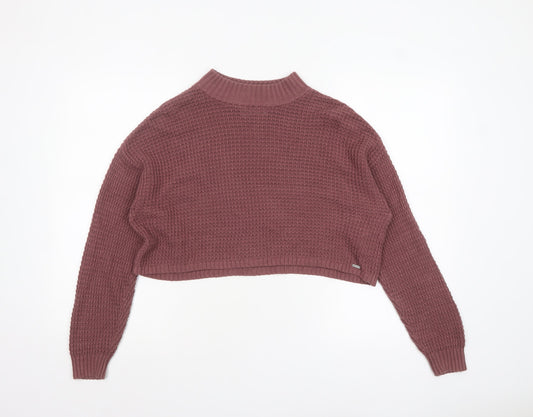 Womens UK Size S Hollister Purple Pullover Jumper
