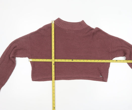 Womens UK Size S Hollister Purple Pullover Jumper