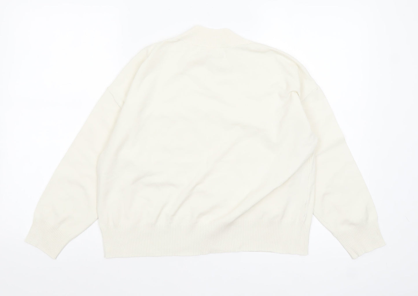 Womens UK Size S Mango Ivory Pullover Jumper