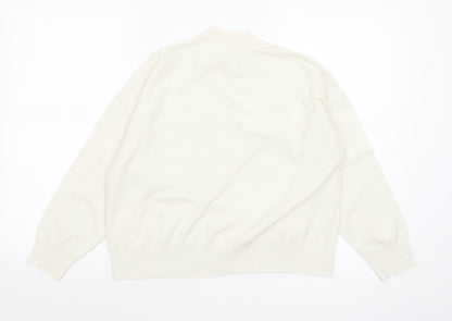 Womens UK Size S Mango Ivory Pullover Jumper